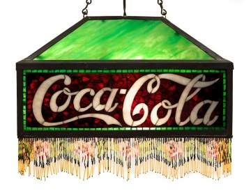 Rare Mosaic Coca-Cola Hanging Shade