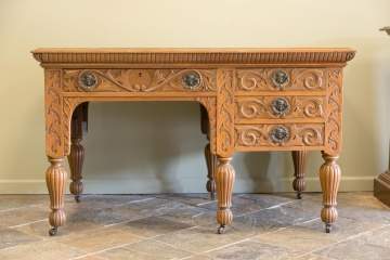 Quarter Sawn Oak Partners Desk