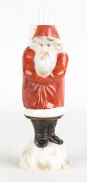 Rare Milk Glass Santa Claus Miniature Oil Lamp