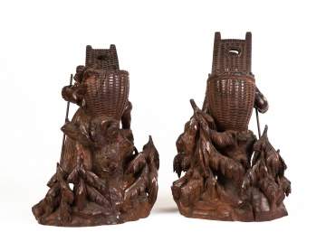 Pair of Black Forest Figured Carvings