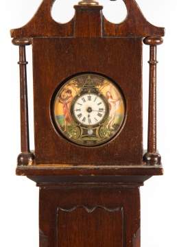 Miniature Tall Case with French Movement