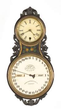 Ithaca Iron Front Calendar Clock