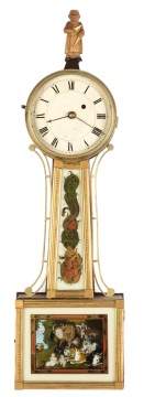 New England Gilt Front Banjo Clock