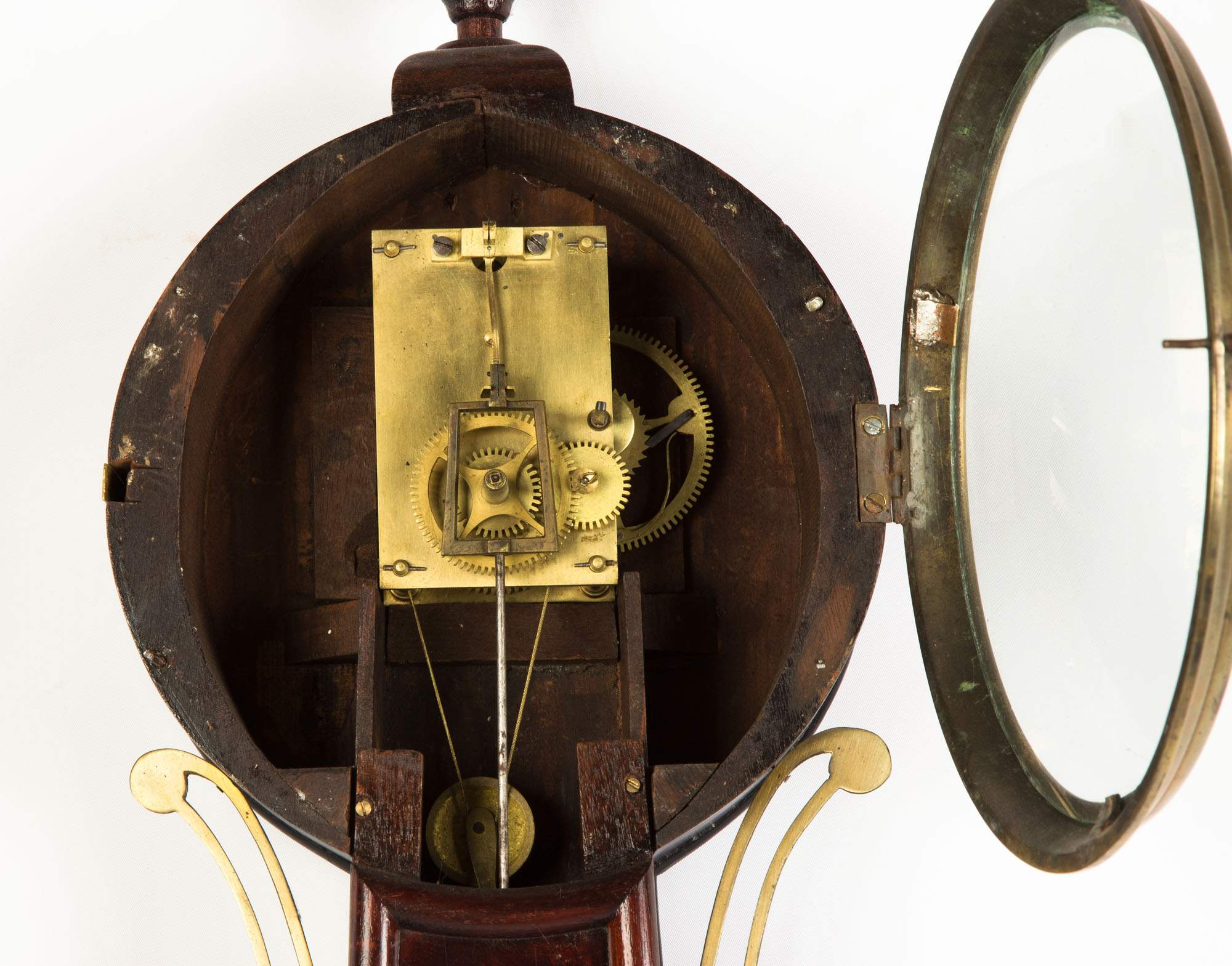 New England Wood Front Banjo Clock Cottone Auctions