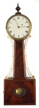 New England Wood Front Banjo Clock