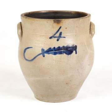 N. Clark Mt. Morris 4 Gallon Stoneware Crock