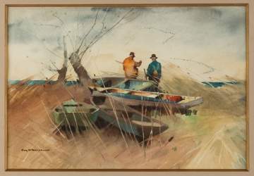 Roy Mason "The Morning Flocks" Watercolor