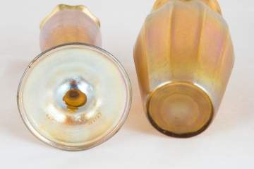 Two Tiffany Favrile Glass Vases