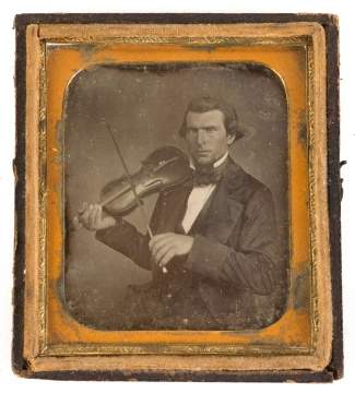 Daguerreotype of Gentleman Playing Violin