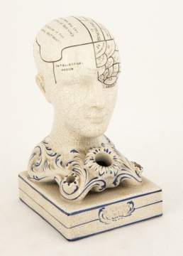 Staffordshire Phrenology Head Ink Stand