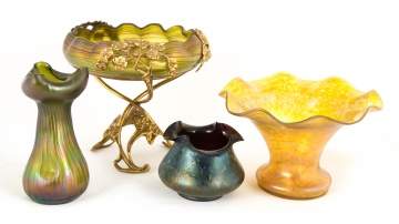Four Pieces Austrian Art Glass