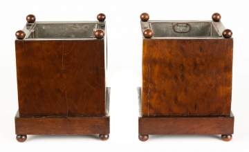 Pair of English Mahogany Planters