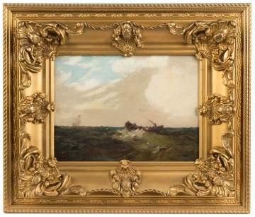 19th Century Seascape Oil on Canvas