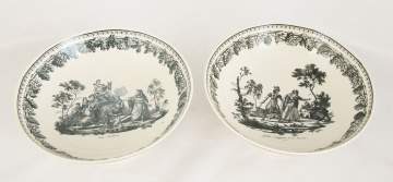 Pair of Creil Footed Pearlware Compotes