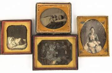 Three Daguerreotypes and One Tin Type