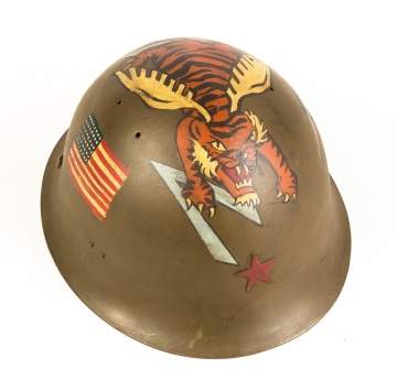 Soldier Decorated Army Helmet