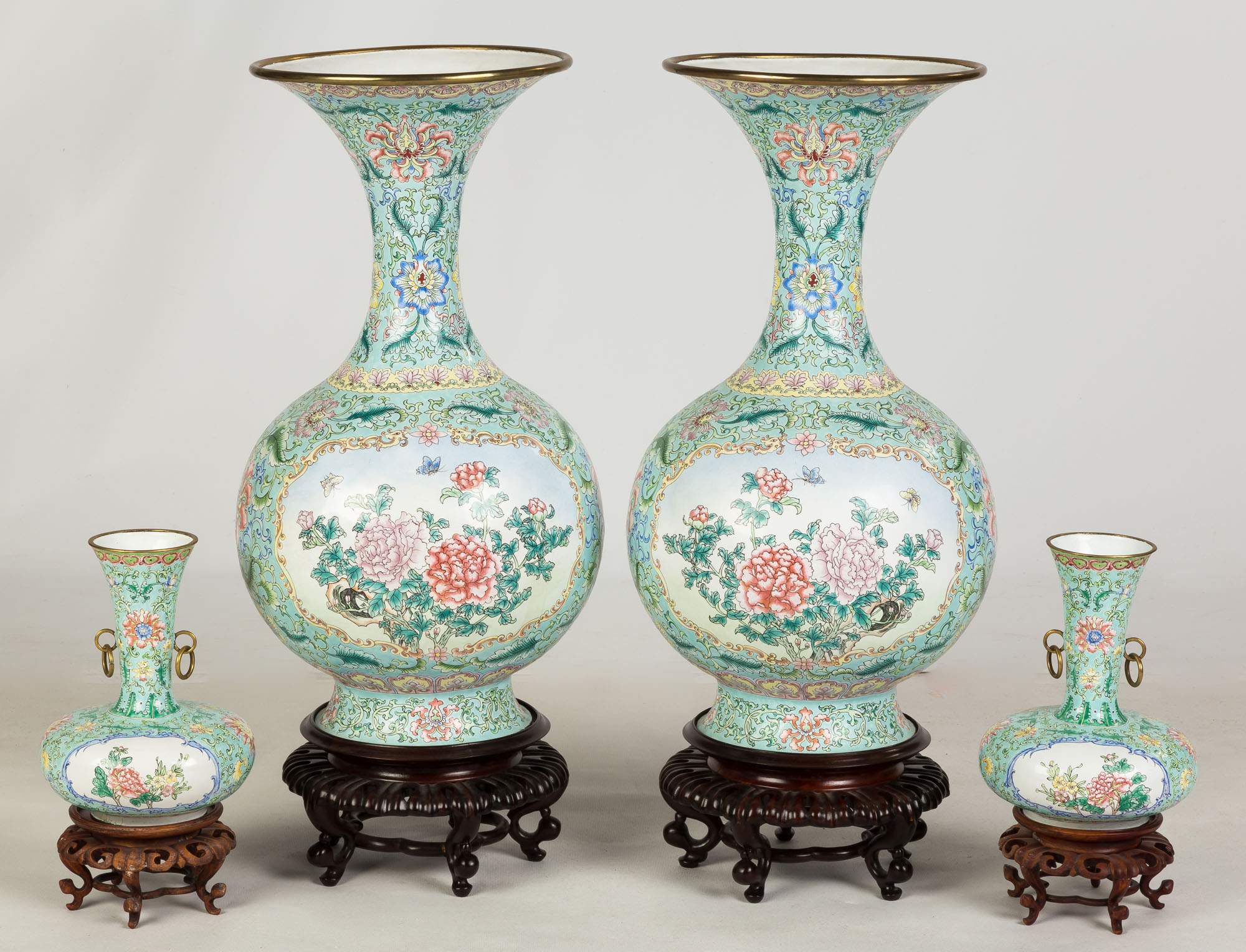 Two Pair of Chinese Enameled Vases Cottone Auctions