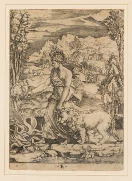 Engraving by Marco Dente da Ravenna (Italian 16th  Century)