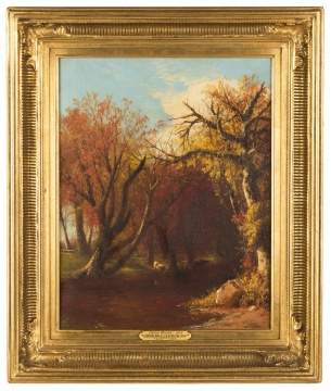 John Willaimson (1826-1885) "Trout Brook in  Autumn" 1870