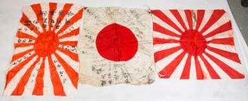 3 Japanese WWII Flags
