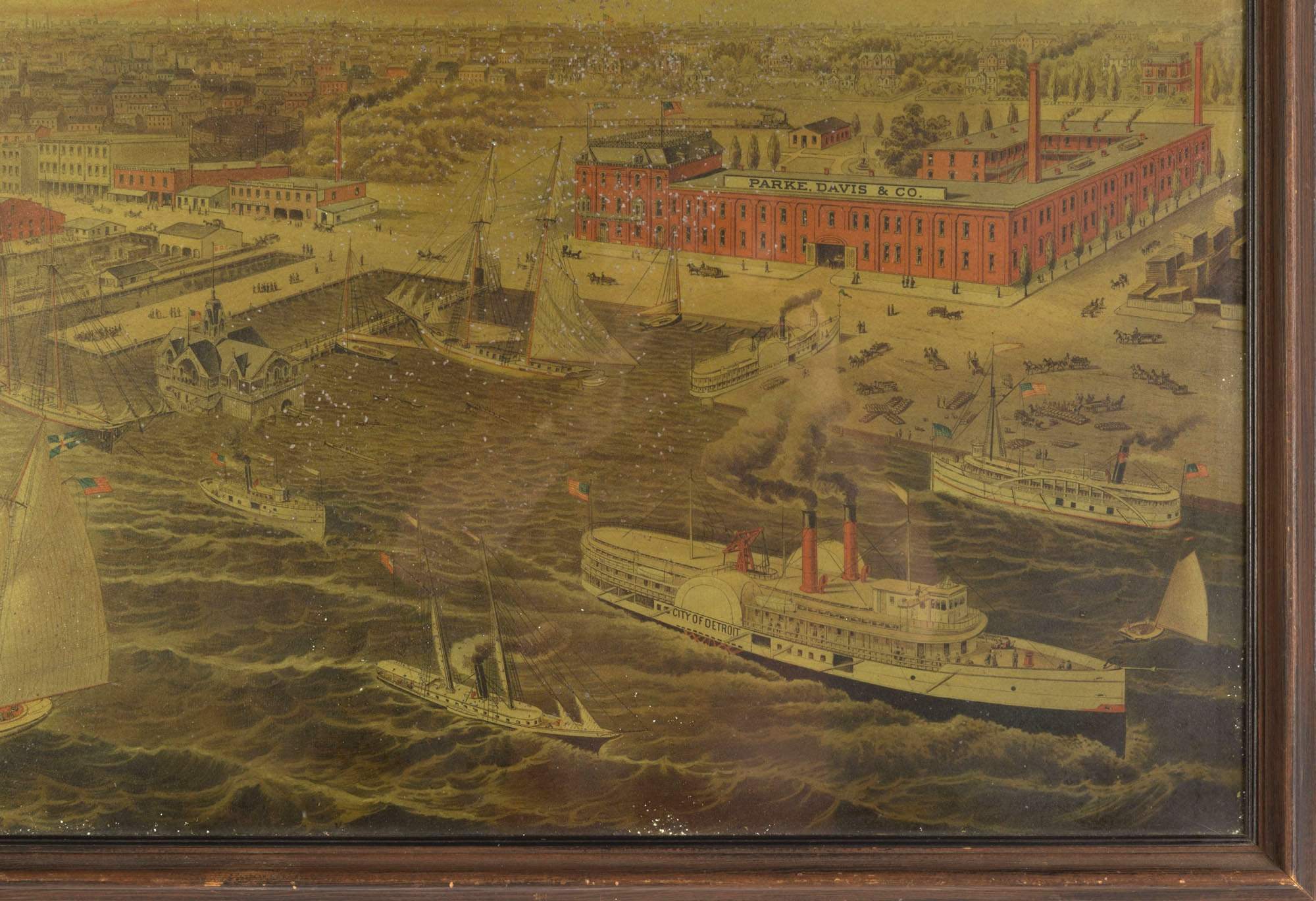 Early Rare Lithograph of Detroit Cottone Auctions