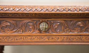 Carved Mahogany Desk