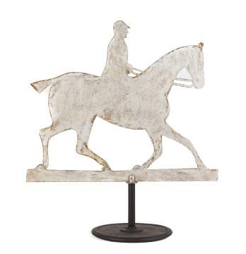 Painted Sheet Metal Equestrian Weathervane