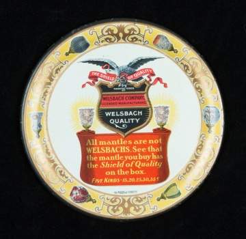 Welsbach Company Tin Lithograph Tips Tray
