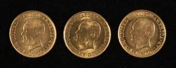Two 1916's & 1917 McKinley Louisiana Purchase $1  Gold Coins