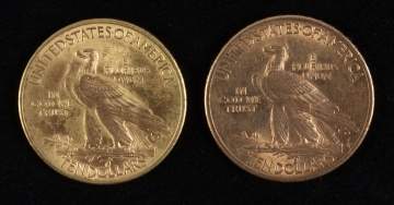 1906 & 1926 10 Dollar Indian Head Gold Coins