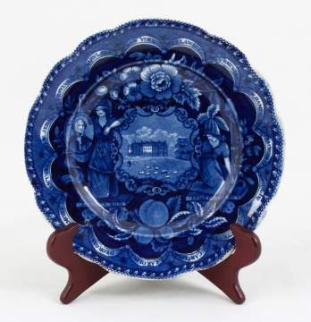 "States, American & Independence Series" Historic Blue Staffordshire Plate