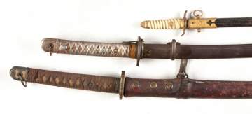 Group of Three Japanese Swords