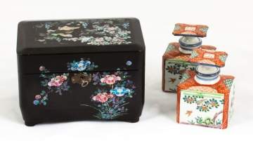 Japanese Mother of Pearl Inlaid Tea Caddy