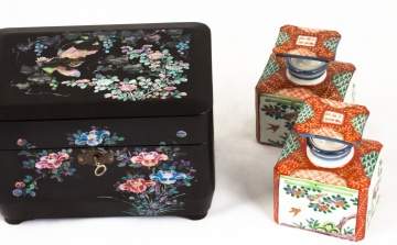 Japanese Mother of Pearl Inlaid Tea Caddy