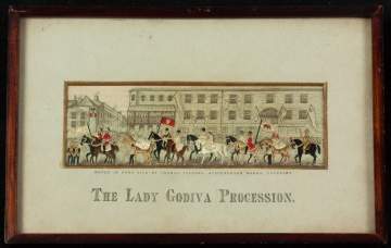 Framed Stevengraph "Lady Godiva Procession"