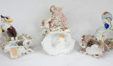 Two Rudolstadt & Volkstedt, Richard Eckert & Co.   Hand Painted Porcelain Figurines