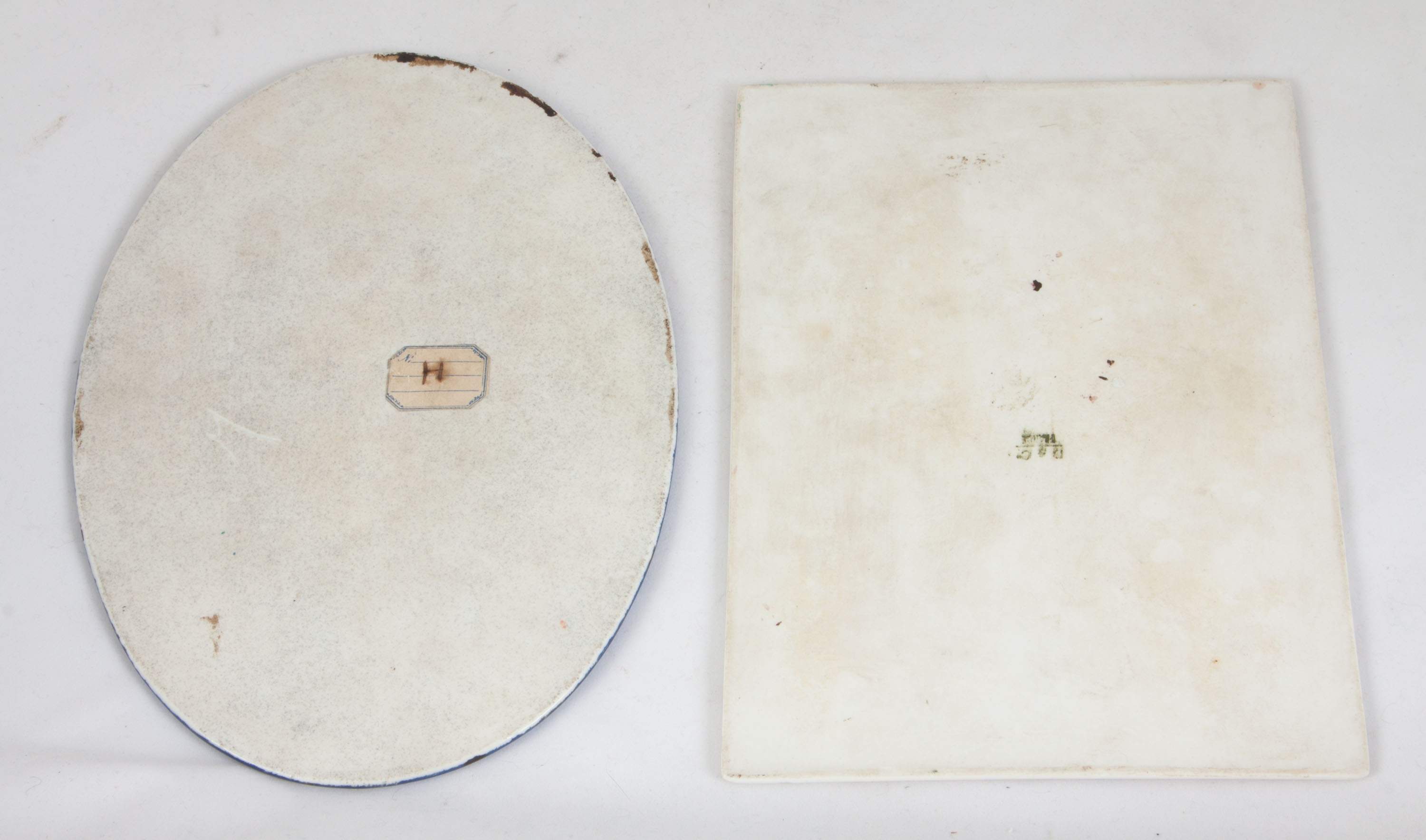 Two German Hand Painted Porcelain Plaques | Cottone Auctions