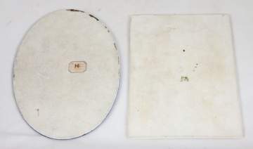 Two German Hand Painted Porcelain Plaques