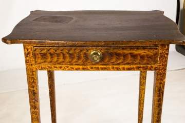 Hepplewhite Vinegar Grain Painted One Drawer Stand