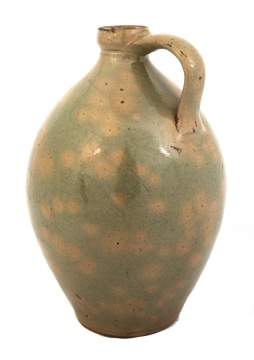 Rare Lorenzo Johnson Redware Jug