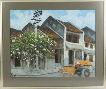 Pham Luan (Vietnamese, b. 1954) Street Scene