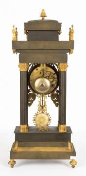 French Gothic Bronze Shelf Clock