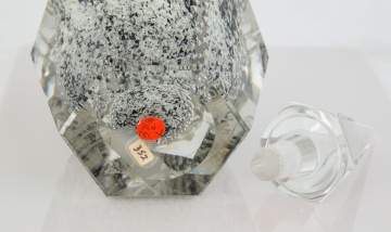 Rare Steuben Black and White Cluthra Art Deco Cologne