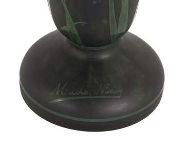 French Vase Signed Mudo Nancy