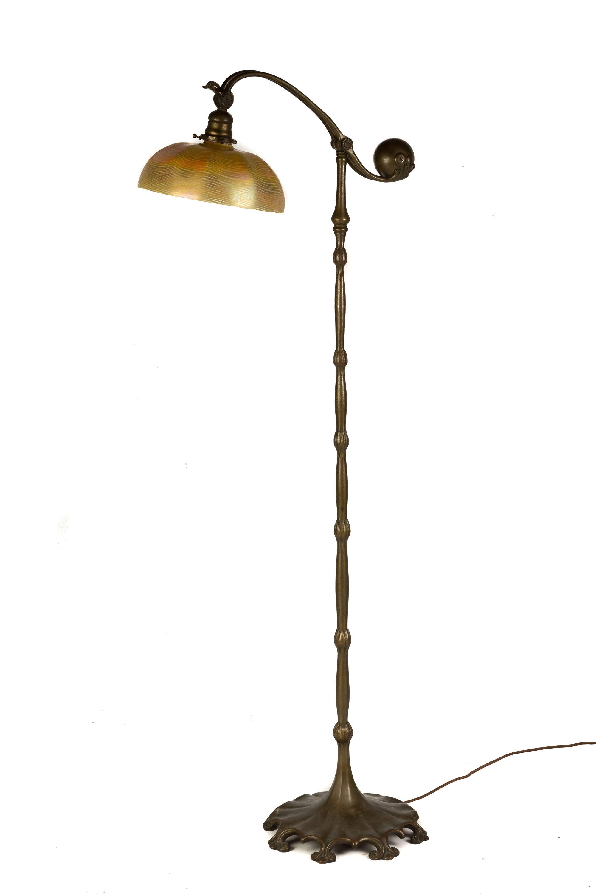 Tiffany Studios, New York, Bronze Counter Balance Floor Lamp with ...