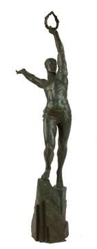 Pierre Le Faguays (French, 1892-1962) "Victory" Bronze Sculpture