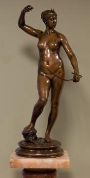 Alexandre Falguière (French, 1831-1900) Bronze of Diana 