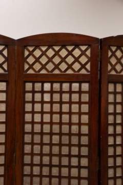 Oak Four Sectional Screen
