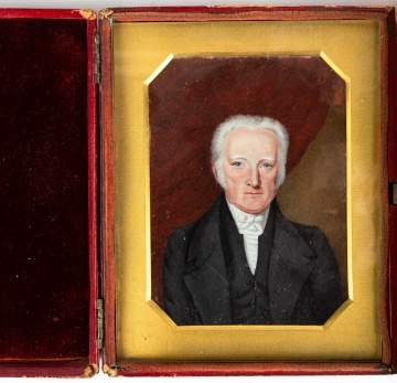 Four Miniature Watercolors of Gentlemen