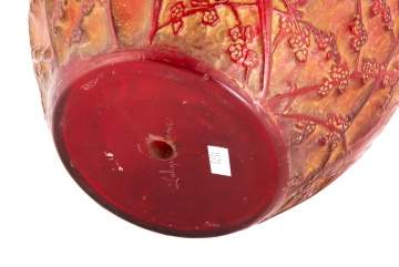 Lalique Vase,"Perruches"